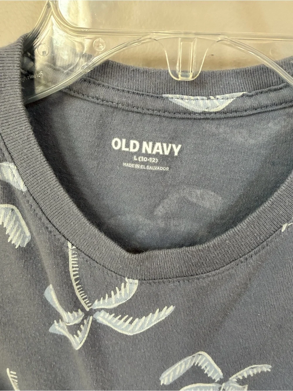 🌴 Old Navy Boys Palm Tree T-Shirt | Size L 10-12 | Blue